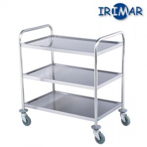 Carro de 3 estantes de acero inoxidable