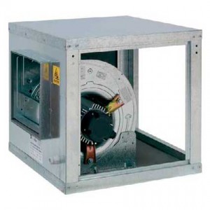 Caja de ventilación para campanas industriales