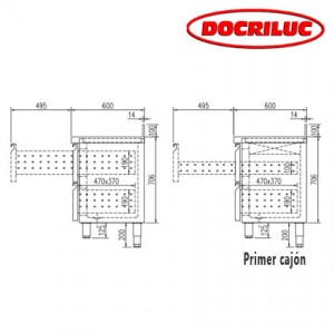 Medidas de la mesa de cajones docriluc