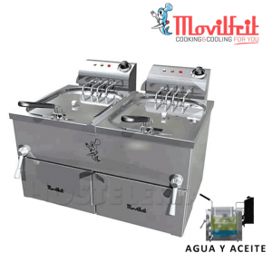 Freidora agua y aceite 10+10 lts movilfrit
