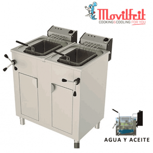Freidora agua y aceite 25+25 lts movilfrit