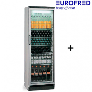 Armario con puerta de cristal FKG-371 Eurofred