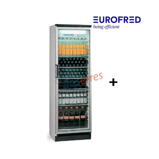 Armario con puerta de cristal FKG-371 Eurofred