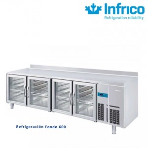 Mesa refrigerada PUERTA DE CRISTAL  Infrico 2500
