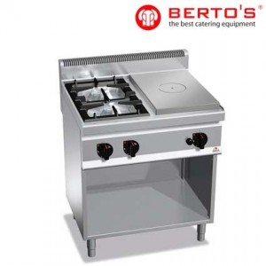 Cocina de 2 fuegos con placa radiante bertos