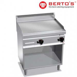 Fry Top de 800 Cromo Duro con soporte gama 700 bertos