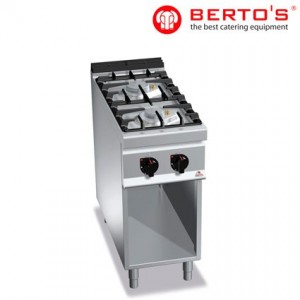 Cocina profesional de 2 fuegos con soporte gama 900 bertos