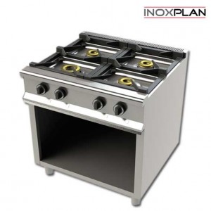 Cocina 4 fuegos sobre soporte.