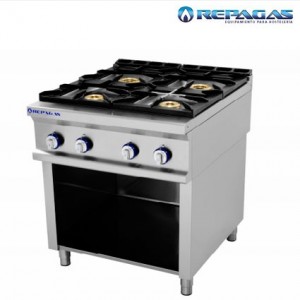 Cocina repagas 4 fuegos sobre soporte.