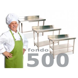 Mesa de trabajo inoxidable mural 500