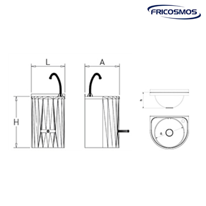 lavamanos mural palanca agua fría y caliente