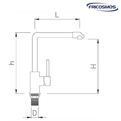 Grifo monomando alto