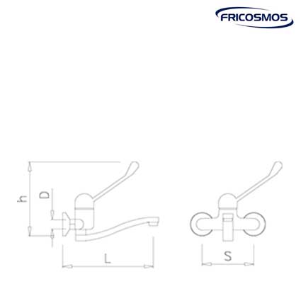 Grifo mural monomando